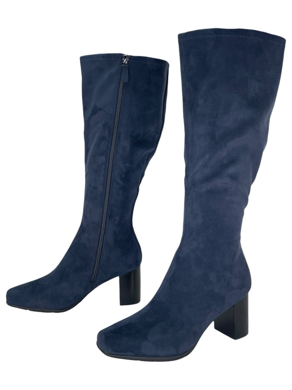 Aerosoles Micah Navy Microsuede Knee High Womens Boots Size 7WW - Picture 8 of 12